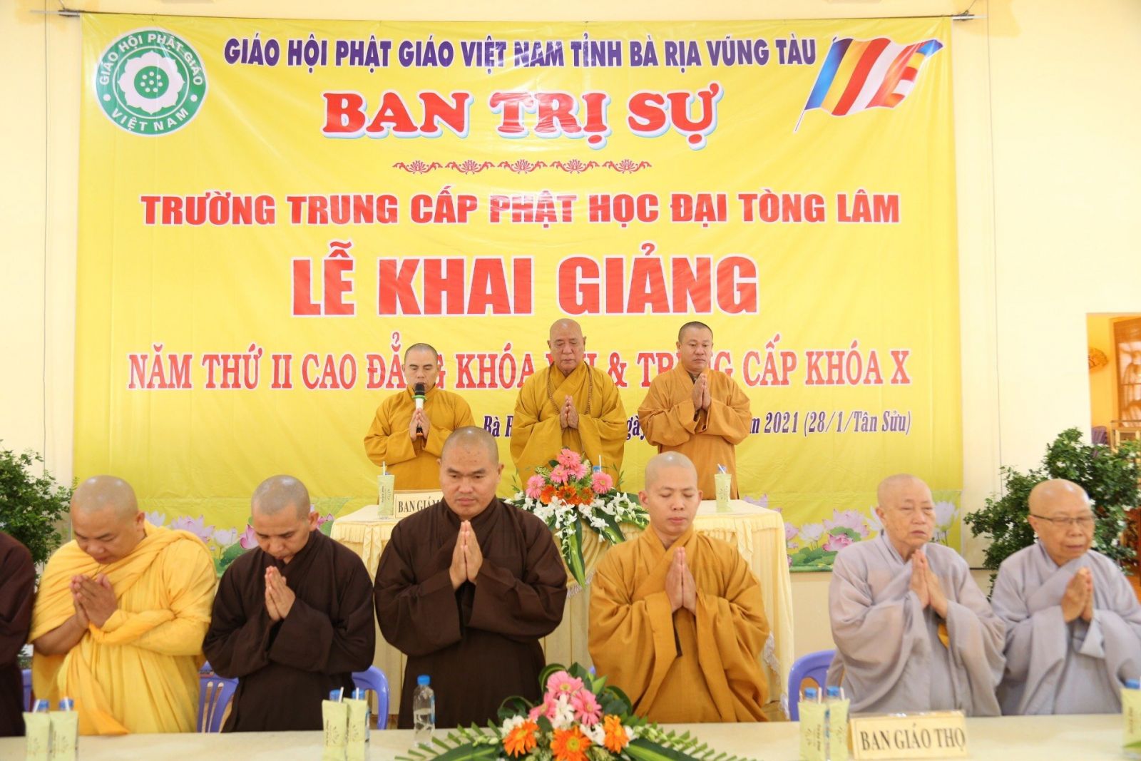 BR-VT: Trường Cao Trung Phật học Đại Tòng Lâm long trọng tổ chức lễ Khai giảng năm học mới (2021-2022).
