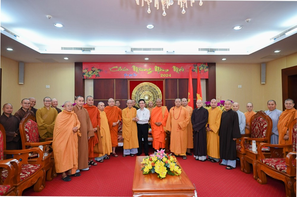 BR-VT: Ban Trị sự Phật giáo tỉnh thăm và chúc tết lãnh đạo tỉnh
