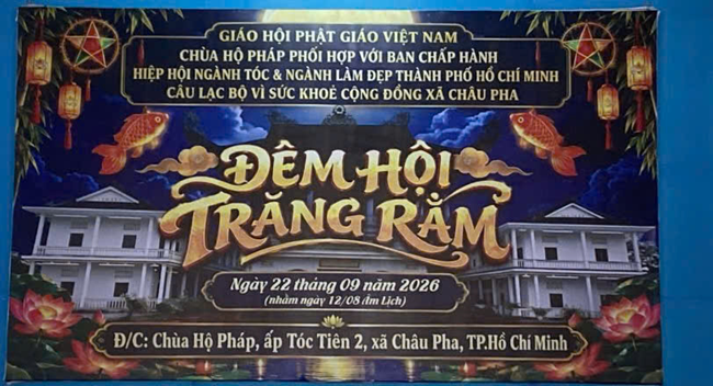 Chùa Hộ Pháp tổ chức Mùa Trăng Yêu Thương năm 2026